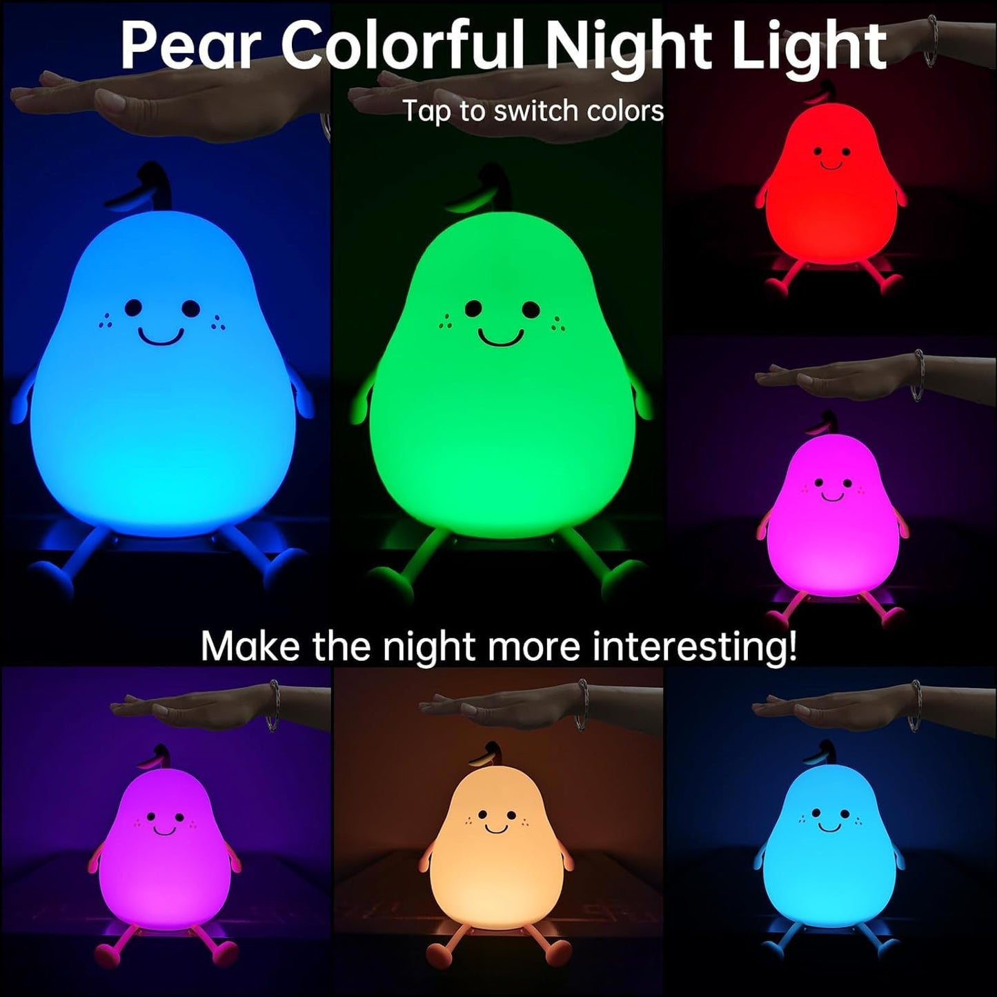 Cute Pear Lamp - Add a Splash of Color to Any Space!