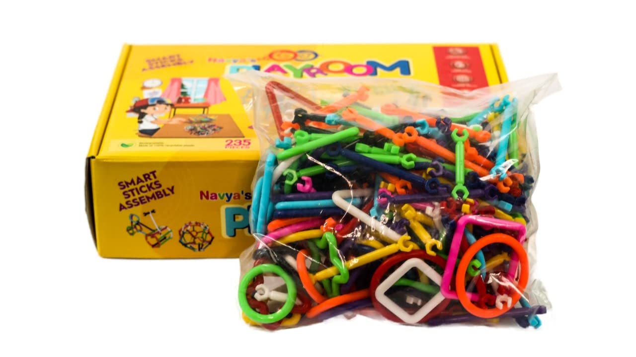 Playroom Plastic Blocks Smart Sticks Set – 235 Pieces of Creative Fun!