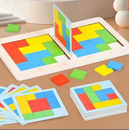 Wooden slide and sort cube game for 2