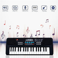 Piano Keyboard Toy with Microphone, USB Power Cable & Sound Recording Function Analog Portable Keyboard