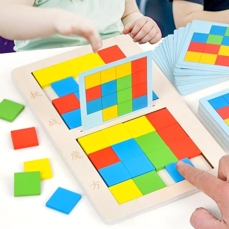 Wooden slide and sort cube game for 2