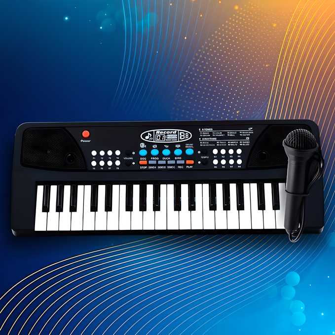 Piano Keyboard Toy with Microphone, USB Power Cable & Sound Recording Function Analog Portable Keyboard
