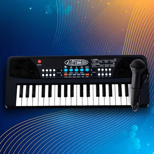 Piano Keyboard Toy with Microphone, USB Power Cable & Sound Recording Function Analog Portable Keyboard