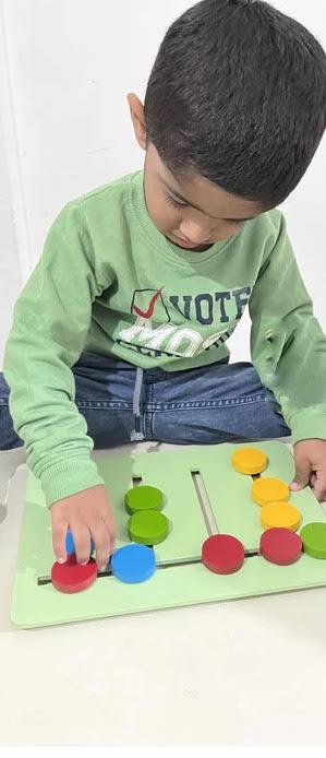 Montessori Slide Puzzle Game IColor & Pattern Matching Learning Toys for Kids 4-8 Years I Birthday Gift for Unisex I Preschool Educational Activity Toy for 4,5,6,7,8 I Travel Friendly