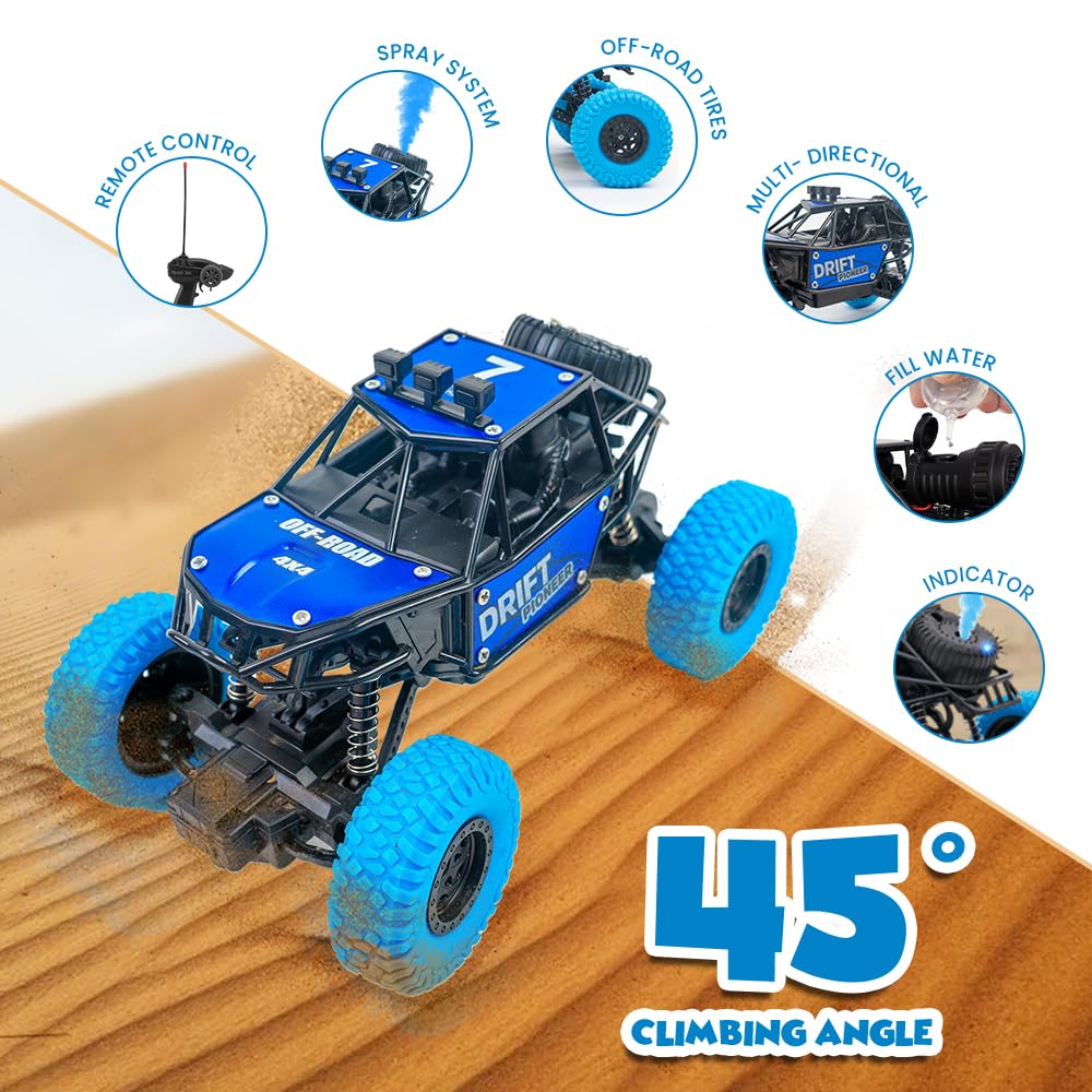 Rechargeable Remote-Control Drift Car with smoke – Ultimate Off-Road Fun!