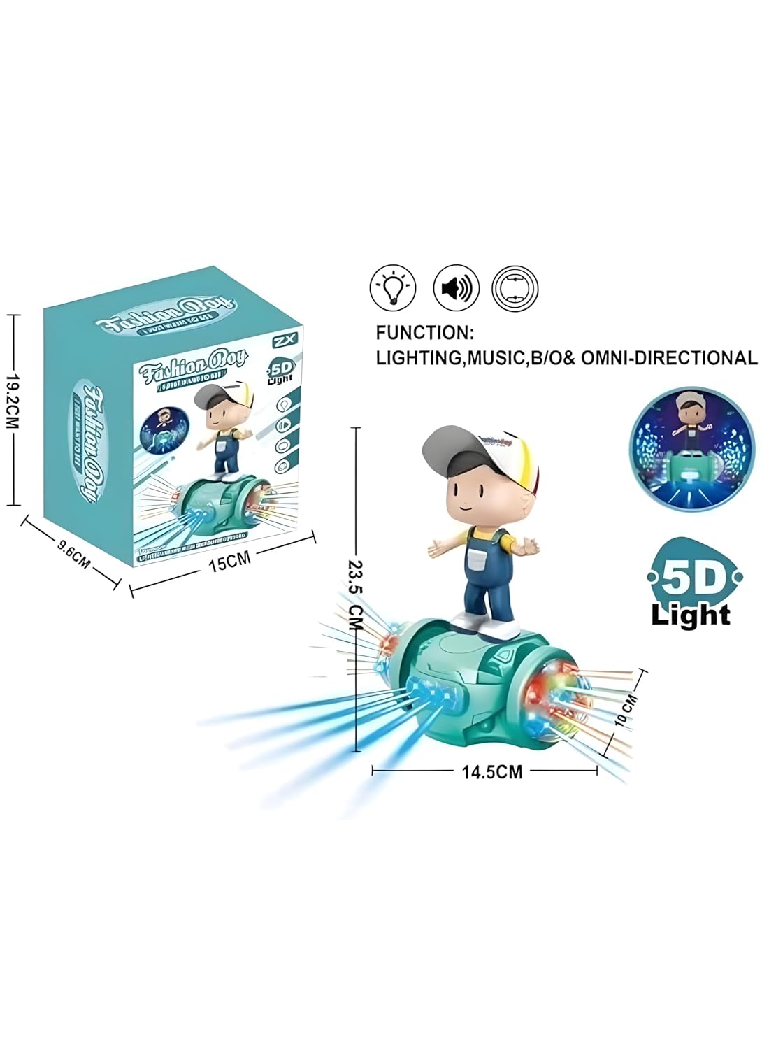Fashion Boy – Musical Dancing Toy with 360° Rotation for Kids