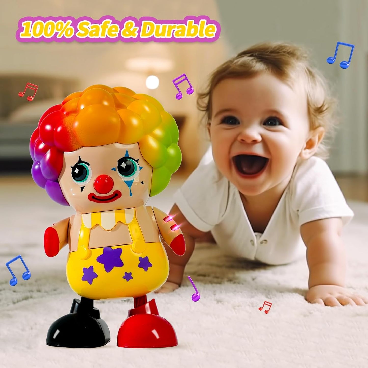 Toddler & Baby Dancing Clown Toy – Educational Fun for 3-Year-Olds and Up!