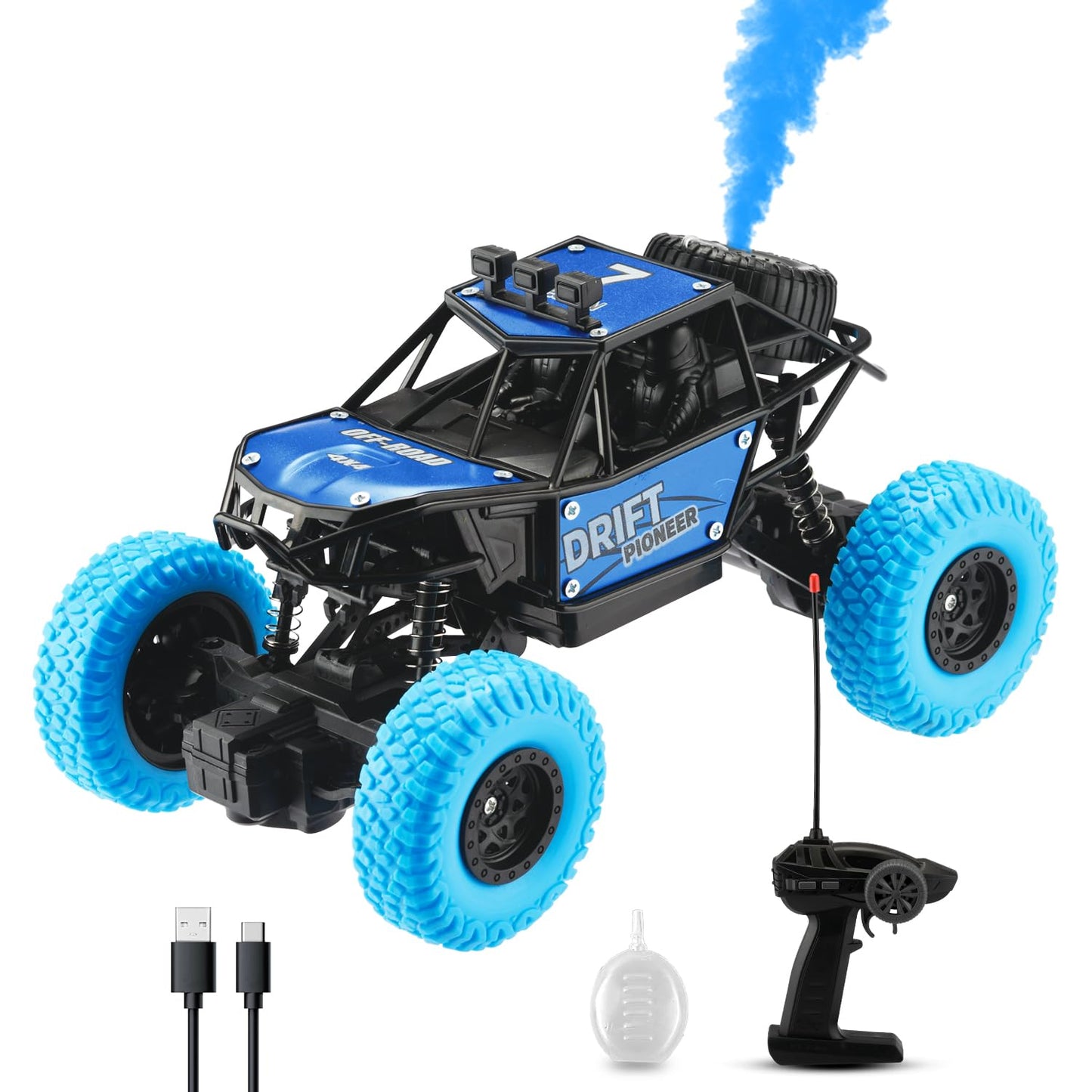 Rechargeable Remote-Control Drift Car with smoke – Ultimate Off-Road Fun!