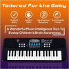 Piano Keyboard Toy with Microphone, USB Power Cable & Sound Recording Function Analog Portable Keyboard
