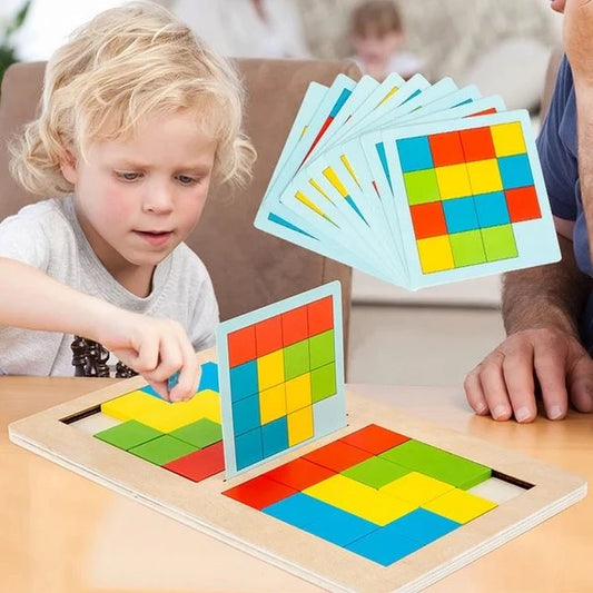 Wooden slide and sort cube game for 2