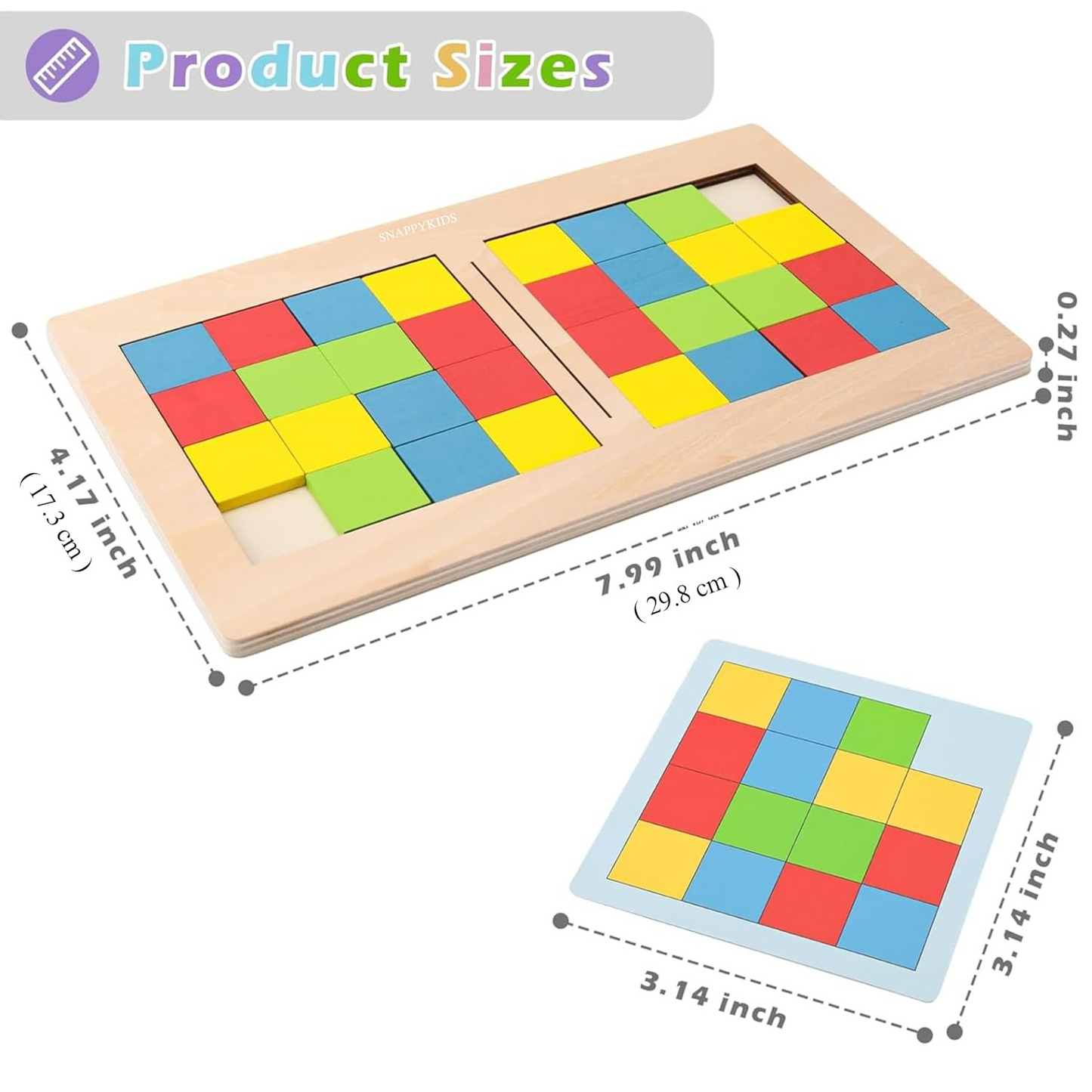 Wooden slide and sort cube game for 2
